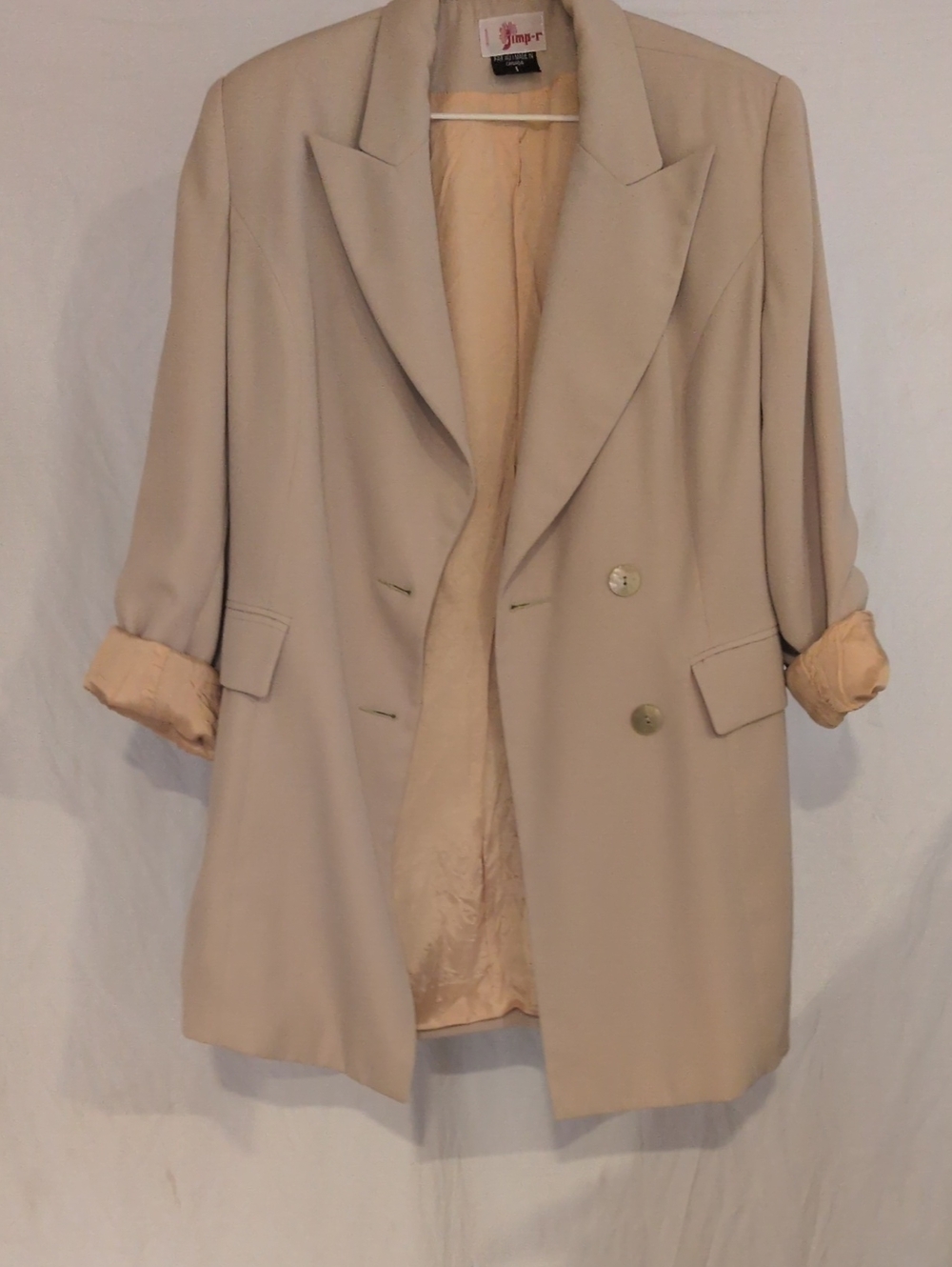 Vintage Beige Blazer - Made In Canada